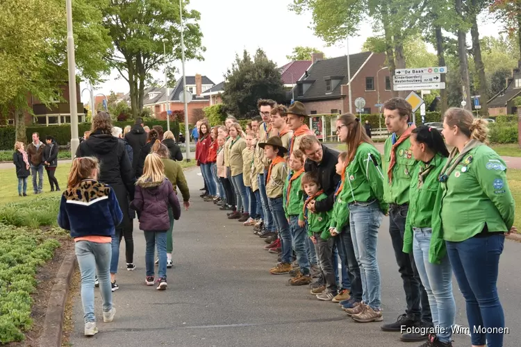 Scholieren in aanloop naar oorlogsgraven op Duinrust