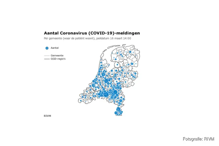 RIVM: 278 nieuwe patiënten, totaal nu op 1413 besmettingen