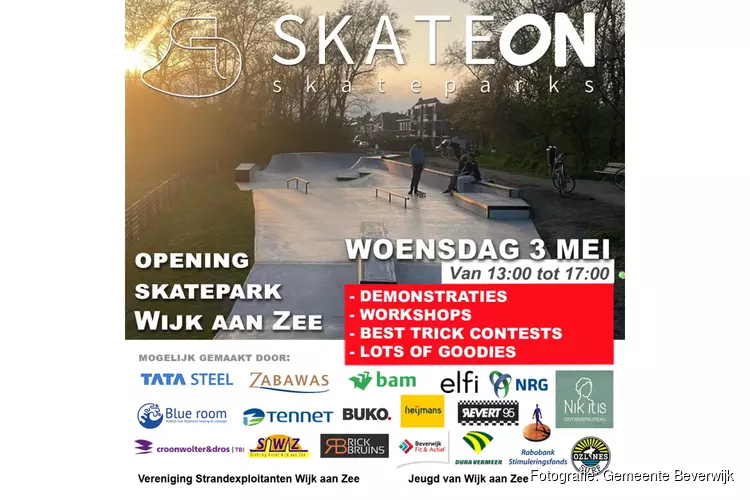 Feestelijke opening van de nieuwe Skatebaan in Wijk aan Zee