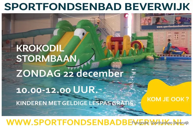 Waterpret met de krokodil stormbaan als start van de kerstvakantie!!